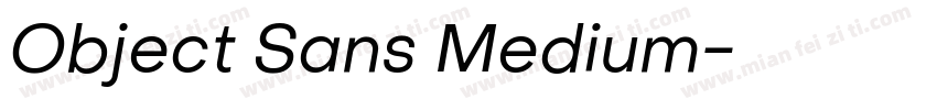 Object Sans Medium字体转换